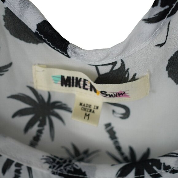 EUC Miken‎ Swim Womens Cold Shoulder Swim Dress Cover Up With Tassel Trim Size M - Picture 6 of 8